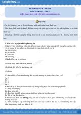 Đề thi học kì 2 Sinh 11 Chân trời sáng tạo - Đề số 1